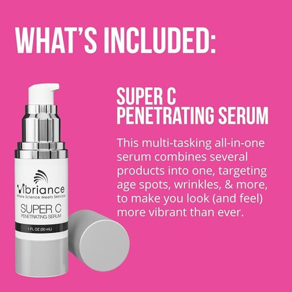 Vibriance Dynamic Duo Skincare Bundle | Super C Vitamin Serum, Retinol Skin Care Set - Age-Defying Night and Day Retinol and Vitamin C Serum for Face Routine Skincare Kit - Image 3