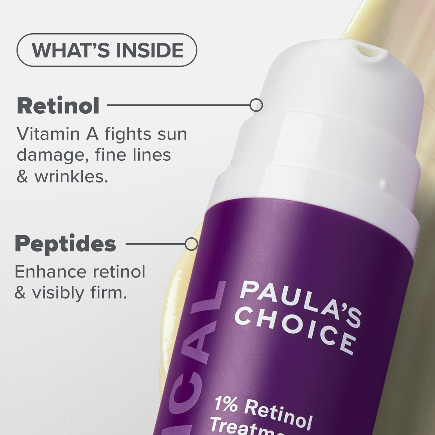 Paula's Choice CLINICAL 1% Retinol Treatment Cream: Advanced Anti-Aging Serum with Peptides, Vitamin C & Licorice Extract – For Wrinkles & Radiant Skin - Image 3
