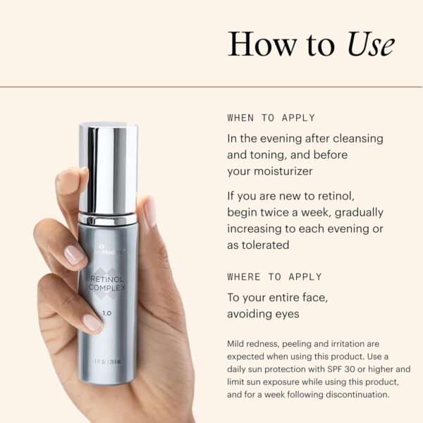 SkinMedica Retinol 1.0 Complex - Retinol Serum for Face, Age-Defying Advanced Retinol Cream That Renews Skin and Diminishes the Appearance of Fine Lines and Wrinkles, 1 Fl Oz - Image 4