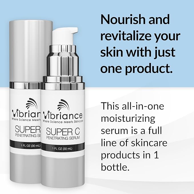 Vibriance Super C Serum for Mature Skin - All-in-One Vitamin Formula Hydrates, Firms, Lifts, Smooths, Targets Age Spots, Wrinkles, 1 fl oz - Pack of 3 - Image 2