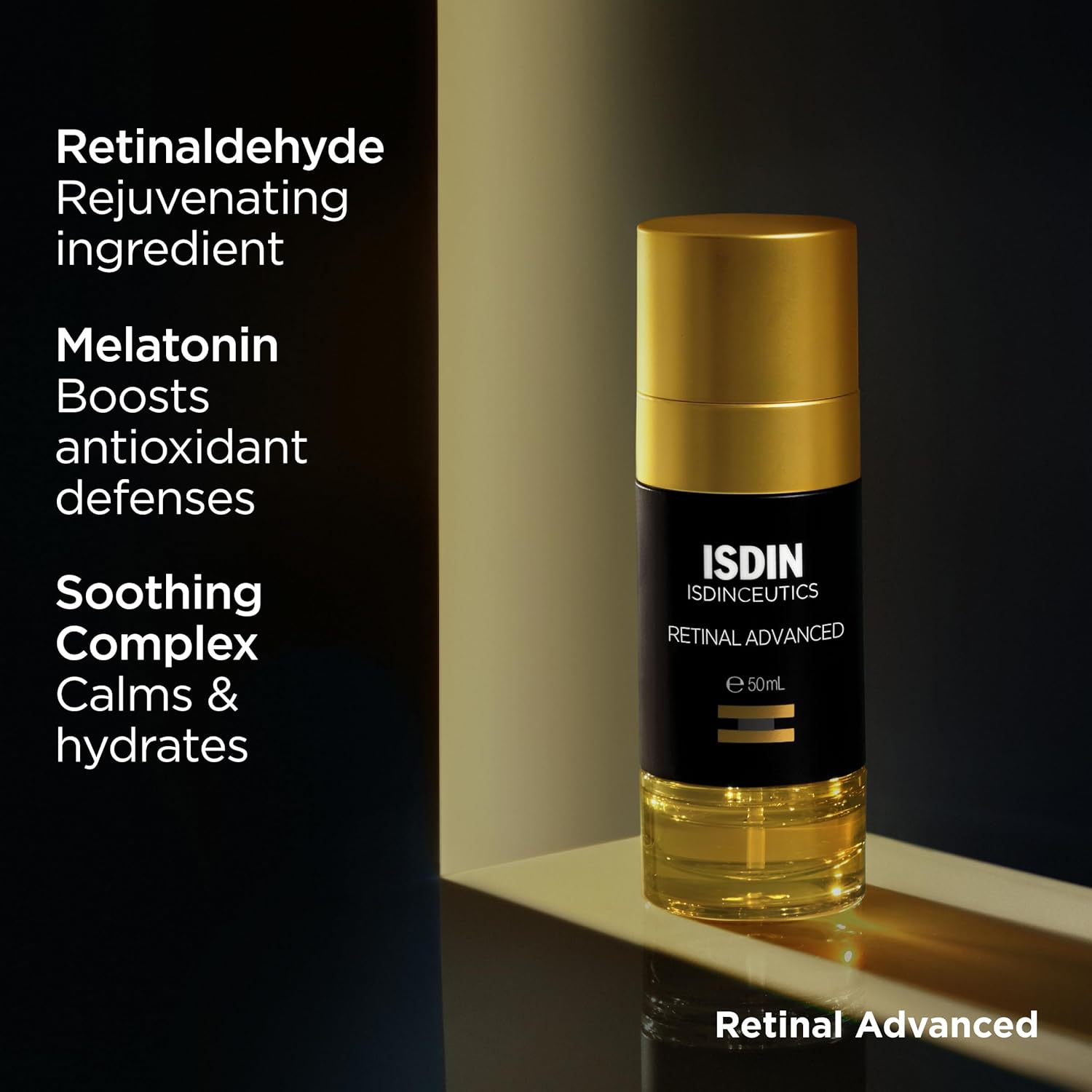 ISDIN Isdinceutics Retinal Advanced - Rejuvenating Facial Night Serum with Retinaldehyde and Melatonin 1.7 FL OZ (50 ml) - Image 2